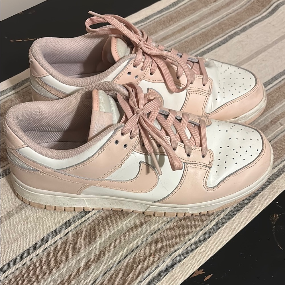 Women's Pink and White Sneakers